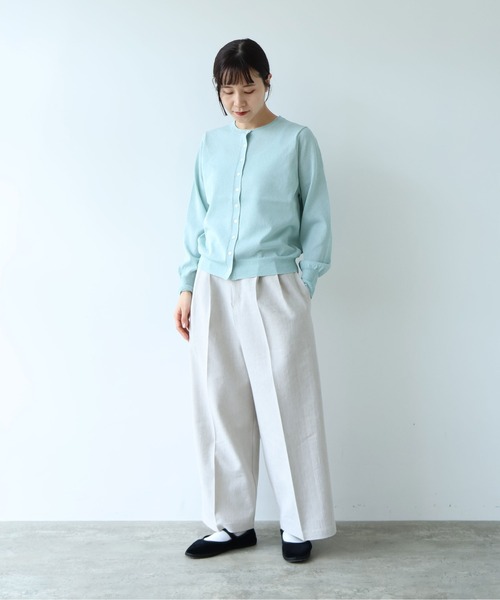 yuni(ユニ )の「12G和紙/Polyester カーディガン(ニット/セーター・レディース・ブラック/ピンク/ホワイト/ブルー・FREE)」の6枚目の写真
