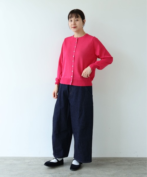 yuni(ユニ )の「12G和紙/Polyester カーディガン(ニット/セーター・レディース・ブラック/ピンク/ホワイト/ブルー・FREE)」の21枚目の写真