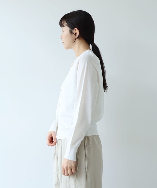 yuni(ユニ )の「12G和紙/Polyester カーディガン(ニット/セーター・レディース・ブラック/ピンク/ホワイト/ブルー・FREE)」の19枚目の写真