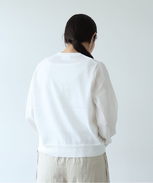 yuni(ユニ )の「12G和紙/Polyester カーディガン(ニット/セーター・レディース・ブラック/ピンク/ホワイト/ブルー・FREE)」の20枚目の写真