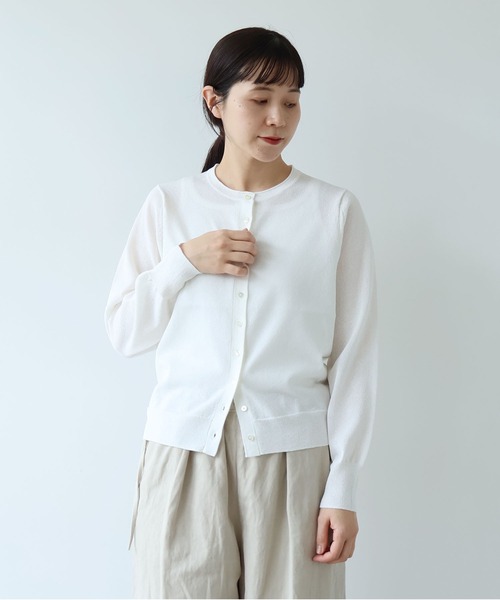 yuni(ユニ )の「12G和紙/Polyester カーディガン(ニット/セーター・レディース・ブラック/ピンク/ホワイト/ブルー・FREE)」の17枚目の写真
