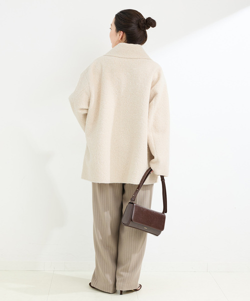 B.C STOCK（ベーセーストック）の「《追加2》ブークレージャージ着流しコート（その他アウター・レディース・ブラック/ベージュ・FREE）」の16枚目の写真