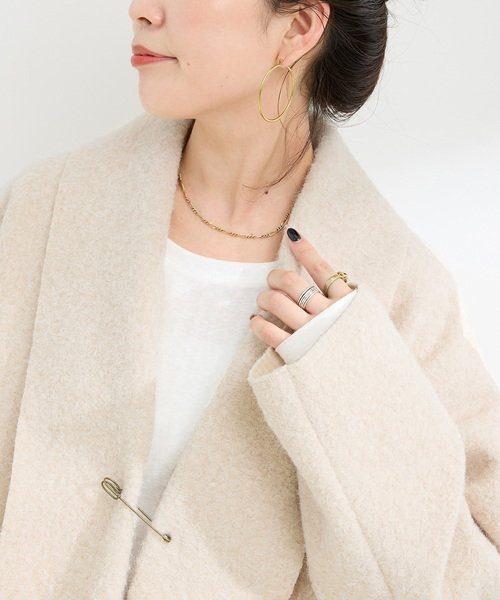 B.C STOCK（ベーセーストック）の「《追加2》ブークレージャージ着流しコート（その他アウター・レディース・ブラック/ベージュ・FREE）」の22枚目の写真