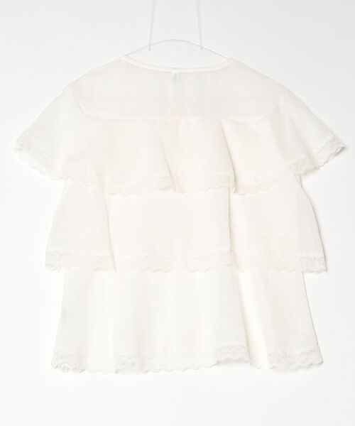 gossip!ロサンゼルス(ゴシップロサンゼルス)の「レースフリルティアード リボン付きフライスリーブブラウス(シャツ/ブラウス・レディース・オフホワイト・M/L)」の15枚目の写真