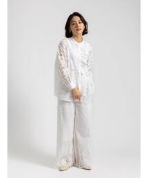 Te chichi | 【Atelier ChouChou】スカラップヘムコットンイージーパンツ(その他パンツ)