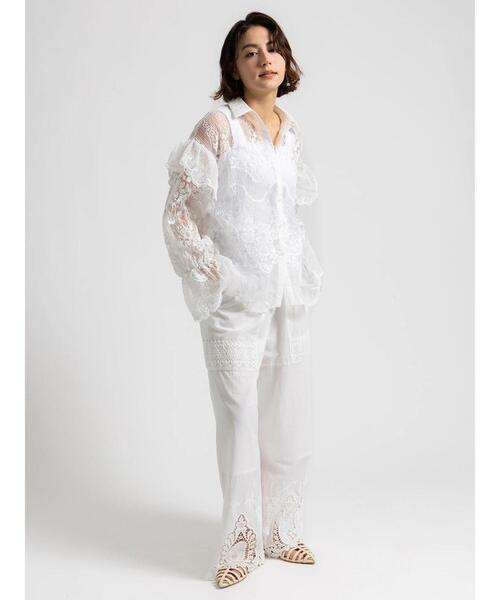 Te chichi(テチチ)の「【Atelier ChouChou】スカラップヘムコットンイージーパンツ(その他パンツ・レディース・オフホワイト・F)」の7枚目の写真