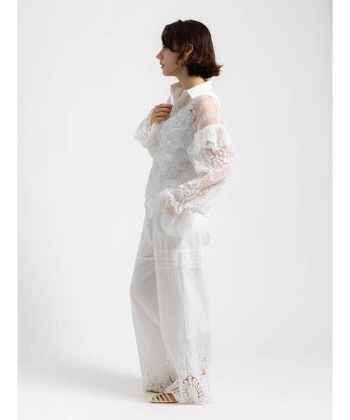 Te chichi(テチチ)の「【Atelier ChouChou】スカラップヘムコットンイージーパンツ(その他パンツ・レディース・オフホワイト・F)」の8枚目の写真