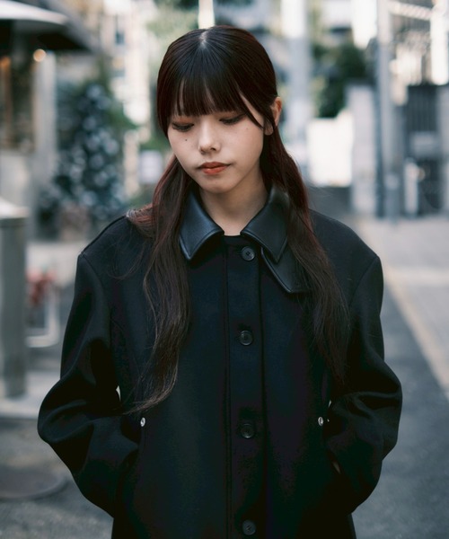 CONZ(コンズ)の「SHORT ZIP UP COAT(その他アウター・レディース・ブラック/ベージュ・1/2)」の14枚目の写真