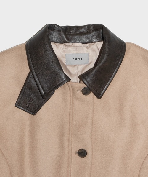 CONZ(コンズ)の「SHORT ZIP UP COAT(その他アウター・レディース・ブラック/ベージュ・1/2)」の18枚目の写真