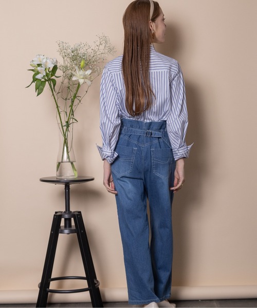 RESPEC(リスペック)の「刺繍モチーフ ストライプシャツ(シャツ/ブラウス・レディース・ホワイト×ネイビー/ネイビー×ホワイト/ブルー系その他・MEDIUM)」の15枚目の写真