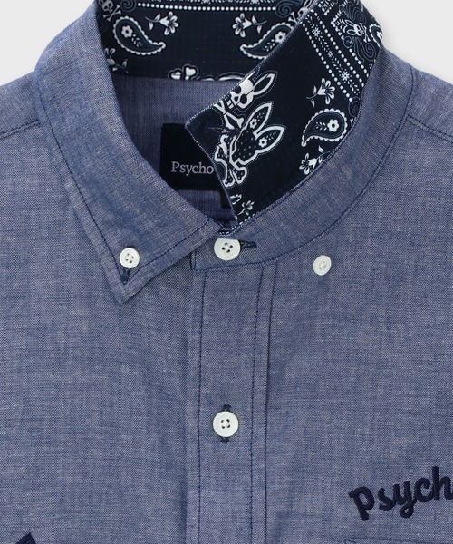 Psycho Bunny（サイコバニー）の「オリジナルバンダナ柄 ボタンダウンシャツ（シャツ/ブラウス・メンズ・ブラック/ネイビー・LARGE/MEDIUM/X-LARGE）」の17枚目の写真
