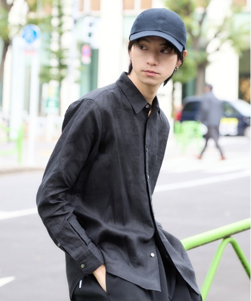 Nine Tailor(ナインテイラー)の「【Nine Tailor × kuros’別注品】リネンキャップ 日本製 ユニセックス(キャップ・メンズ・オフホワイト/ブラック・FREE)」の3枚目の写真