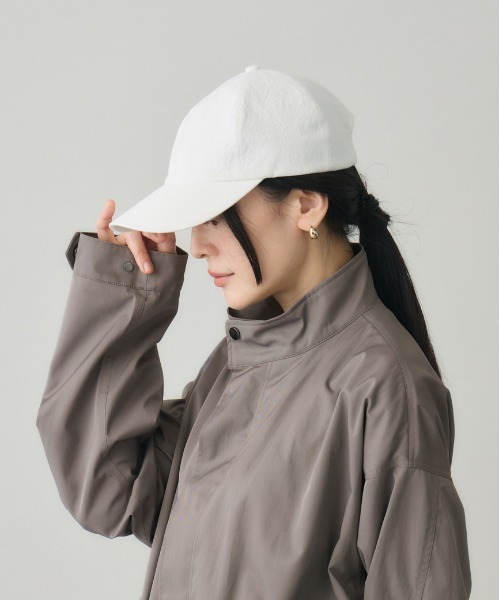 Nine Tailor(ナインテイラー)の「【Nine Tailor × kuros’別注品】リネンキャップ 日本製 ユニセックス(キャップ・メンズ・オフホワイト/ブラック・FREE)」の8枚目の写真