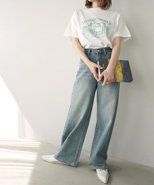 c.u.l(シーユーエル)の「アニマル ひつじ プリント Tシャツ カットソー culw899(Tシャツ/カットソー・レディース・ダークグレー/ホワイト・M/L)」の11枚目の写真