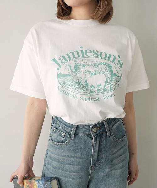 c.u.l(シーユーエル)の「アニマル ひつじ プリント Tシャツ カットソー culw899(Tシャツ/カットソー・レディース・ダークグレー/ホワイト・M/L)」の13枚目の写真
