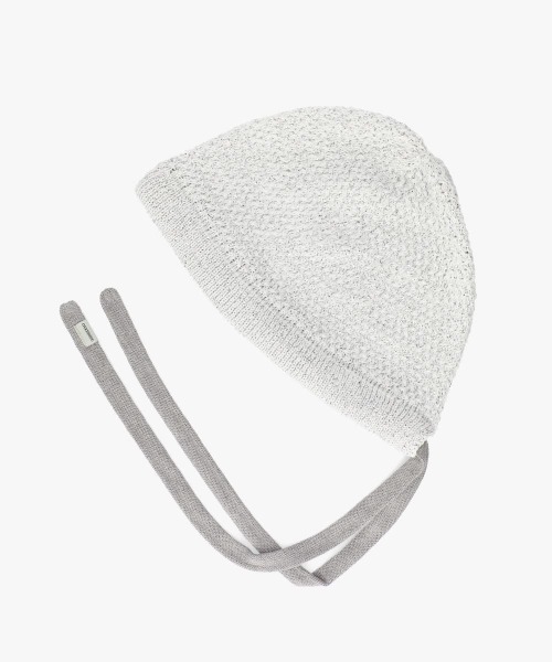 OVERRIDE（オーバーライド）の「OVERRIDE  KNIT LACE BONNET BEANIE SGP / オーバーライド（ニットキャップ/ビーニー・レディース・ブラック/ブルー/ホワイト・57~59cm）」の4枚目の写真