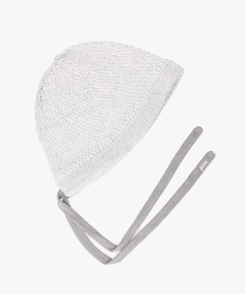 OVERRIDE（オーバーライド）の「OVERRIDE  KNIT LACE BONNET BEANIE SGP / オーバーライド（ニットキャップ/ビーニー・レディース・ブラック/ブルー/ホワイト・57~59cm）」の5枚目の写真