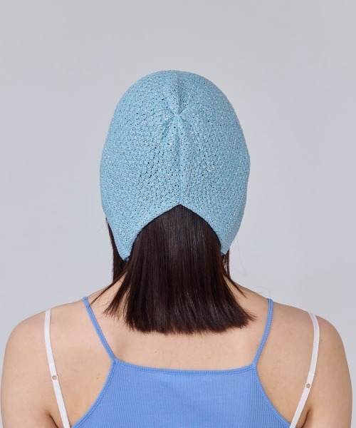 OVERRIDE（オーバーライド）の「OVERRIDE  KNIT LACE BONNET BEANIE SGP / オーバーライド（ニットキャップ/ビーニー・レディース・ブラック/ブルー/ホワイト・57~59cm）」の15枚目の写真