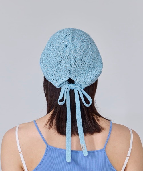 OVERRIDE（オーバーライド）の「OVERRIDE  KNIT LACE BONNET BEANIE SGP / オーバーライド（ニットキャップ/ビーニー・レディース・ブラック/ブルー/ホワイト・57~59cm）」の18枚目の写真