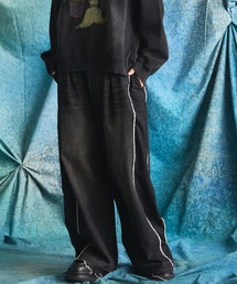 《UNISEX》Denim Docking Prime-Wide Pants/ドッキングデニムプライムワイドパンツ【MAISON SPECIAL/メゾンスペシャル】■セットアップ対応■