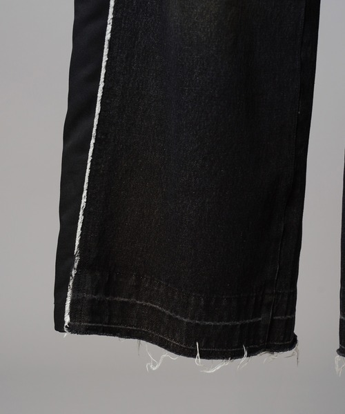 MAISON SPECIAL（メゾンスペシャル）の「《UNISEX》Denim Docking Prime-Wide Baggy Pants/ドッキングデニムプライムワイドバギーパンツ【MAISON SPECIAL/メゾンスペシャル】■セットアップ対応■（デニムパンツ・メンズ・ブラック/ネイビー・2/1/0）」の21枚目の写真