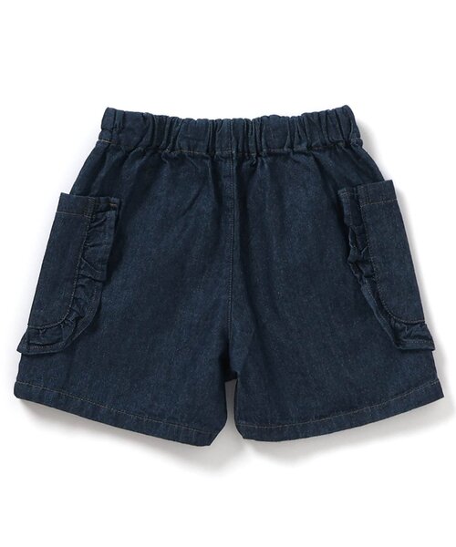 Boribon（ボリボン）の「フリルポケットショートパンツ（デニムパンツ・キッズ・ネイビー/ストライプ・80/90/100/110/120）」の11枚目の写真