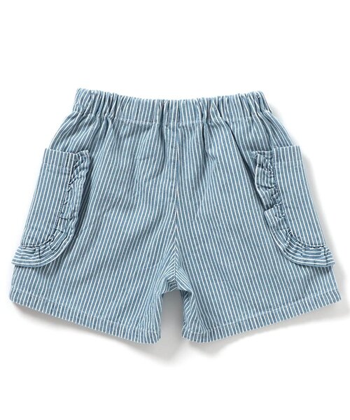 Boribon（ボリボン）の「フリルポケットショートパンツ（デニムパンツ・キッズ・ネイビー/ストライプ・80/90/100/110/120）」の12枚目の写真