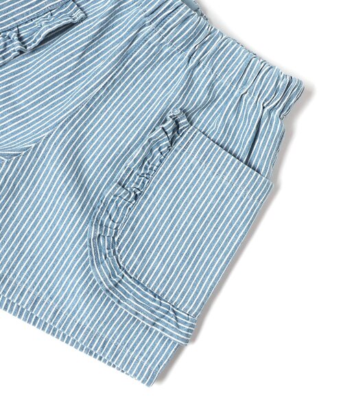 Boribon（ボリボン）の「フリルポケットショートパンツ（デニムパンツ・キッズ・ネイビー/ストライプ・80/90/100/110/120）」の13枚目の写真