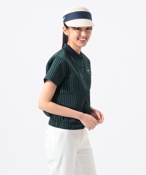 BEAMS GOLF(ビームスゴルフ)の「ORANGE LABEL / クールマックス(R) サッカー ストレッチ シャツ(吸水速乾)(シャツ/ブラウス・レディース・グレー/グリーン/その他1・LARGE/MEDIUM/SMALL)」の6枚目の写真