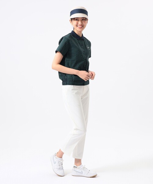 BEAMS GOLF(ビームスゴルフ)の「ORANGE LABEL / クールマックス(R) サッカー ストレッチ シャツ(吸水速乾)(シャツ/ブラウス・レディース・グレー/グリーン/その他1・LARGE/MEDIUM/SMALL)」の7枚目の写真