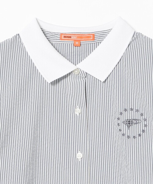 BEAMS GOLF(ビームスゴルフ)の「ORANGE LABEL / クールマックス(R) サッカー ストレッチ シャツ(吸水速乾)(シャツ/ブラウス・レディース・グレー/グリーン/その他1・LARGE/MEDIUM/SMALL)」の14枚目の写真