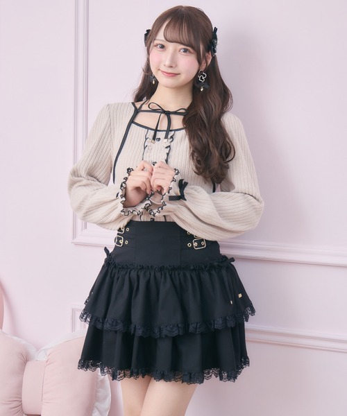 ROJITA（ロジータ）の「配色リボンカットアンサンブル（Tシャツ/カットソー・レディース・ピンクベージュ/ホワイト/グレー・FREE）」の22枚目の写真