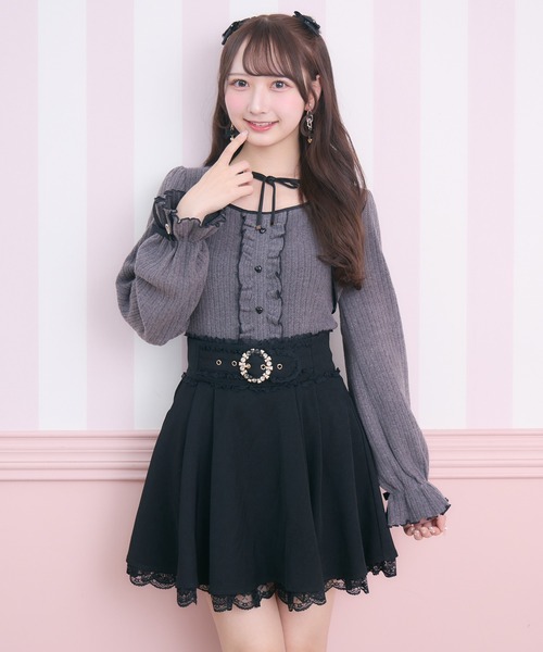 ROJITA（ロジータ）の「配色リボンカットアンサンブル（Tシャツ/カットソー・レディース・ピンクベージュ/ホワイト/グレー・FREE）」の18枚目の写真