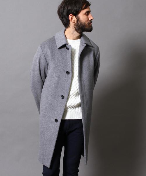 BEAUTY&YOUTH UNITED ARROWS（ビューティーアンドユースユナイテッドアローズ）の「BY メルトン バルカラー コート ◆（ステンカラーコート・メンズ・グレー/ネイビー/ブラック・SMALL/MEDIUM/LARGE/X-LARGE）」の4枚目の写真