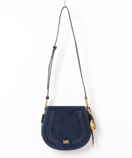 MICHAEL KORS（マイケルコース）の「JOSIE ホイップステッチ スエード サドルバッグ ミディアム（ショルダーバッグ・レディース・ブルー系・FREE）」の4枚目の写真