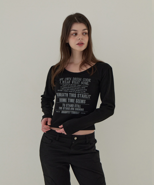 5OML(オーオーエムエル)の「マイオウンドレス ロングスリーブ(ブラック)(Tシャツ/カットソー・レディース・ブラック・FREE)」の1枚目の写真
