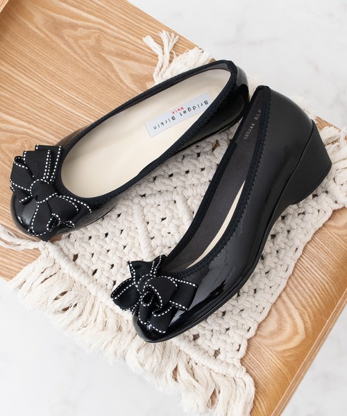 Bridget Birkin(ブリジットバーキン)の「【Bridget Birkin Walk】ステッチリボンウォーキングパンプス(565244)(パンプス・レディース・ブラック系その他/ベージュ系その他・22.5/23/23.5/24/24.5)」の1枚目の写真