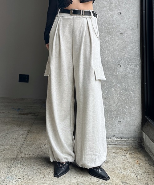 PAGEBOY（ページボーイ）の「【接触冷感/2サイズ展開】アイススウェットパンツ（その他パンツ・レディース・ブラック/オートミール/レッド・MEDIUM/SMALL）」の2枚目の写真