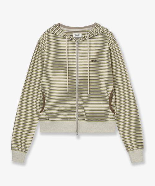 STRIPE HOODIE ZIP‑UP — худи на молнии в полоску