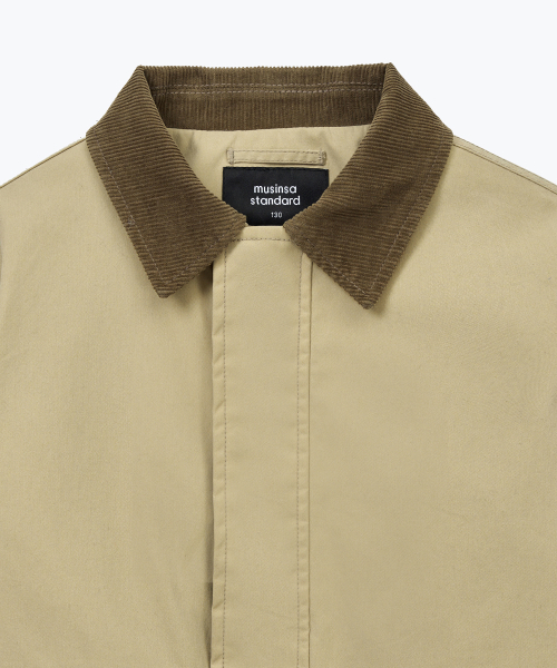 MUSINSA STANDARD KIDS（ムシンサスタンダードキッズ）の「ワックスドCNハンティングジャケット[ベージュ]（ブルゾン・レディース・その他・110/120/130/140/150/160）」の5枚目の写真