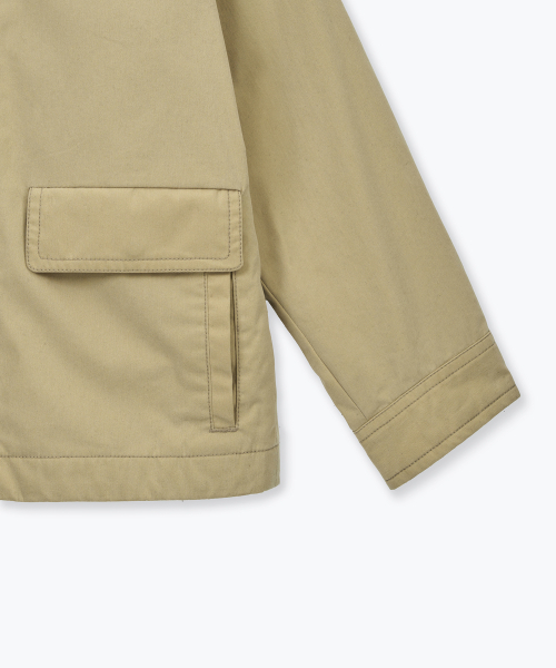 MUSINSA STANDARD KIDS（ムシンサスタンダードキッズ）の「ワックスドCNハンティングジャケット[ベージュ]（ブルゾン・レディース・その他・110/120/130/140/150/160）」の7枚目の写真
