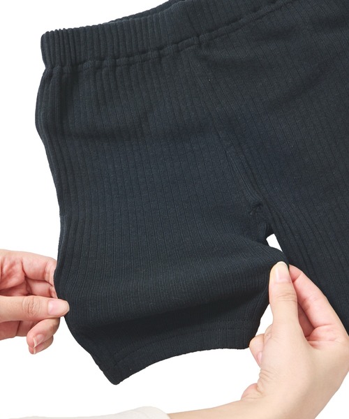 pairmanon(ペアマノン)の「【リブコットン100】ユニセックス タグ付き 無地サイクルパンツ(レギンス/スパッツ・キッズ・ピンク/グリーン系その他/ブラック・90/140/150/110/130/120/100)」の17枚目の写真