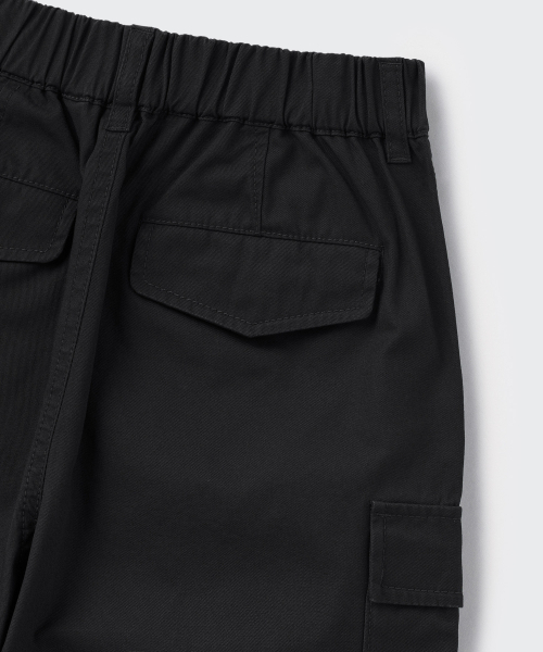 MUSINSA STANDARD KIDS（ムシンサスタンダードキッズ）の「コットンバンディングパラシュートカーゴパンツ[ブラック]（その他パンツ・レディース・その他・100/110/120/130/140/150/160）」の6枚目の写真