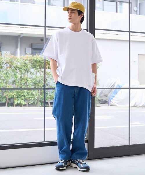 coen（コーエン）の「RepurヘビーコットンサイドポケットTシャツ【抗菌性、消臭性】（Tシャツ/カットソー・メンズ・ブラック/モカ/コバルトブルー/ホワイト・S/M/L/XL）」の5枚目の写真