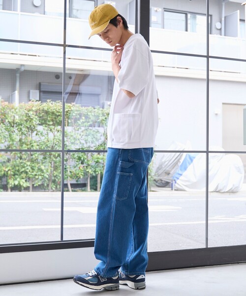 coen（コーエン）の「RepurヘビーコットンサイドポケットTシャツ【抗菌性、消臭性】（Tシャツ/カットソー・メンズ・ブラック/モカ/コバルトブルー/ホワイト・S/M/L/XL）」の6枚目の写真