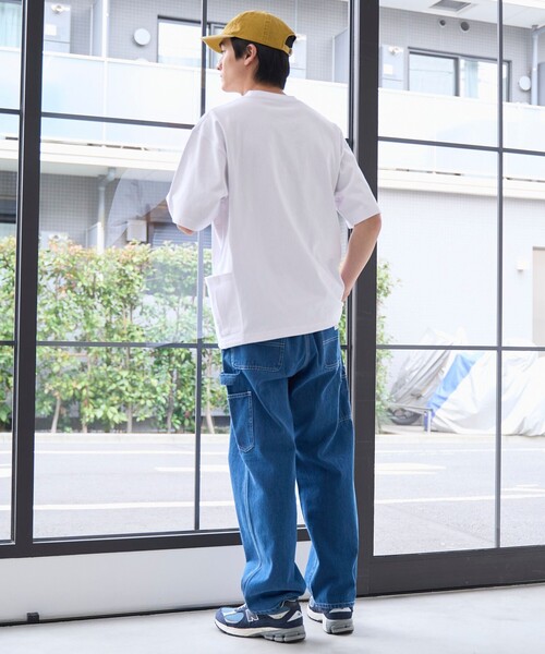 coen（コーエン）の「RepurヘビーコットンサイドポケットTシャツ【抗菌性、消臭性】（Tシャツ/カットソー・メンズ・ブラック/モカ/コバルトブルー/ホワイト・S/M/L/XL）」の7枚目の写真