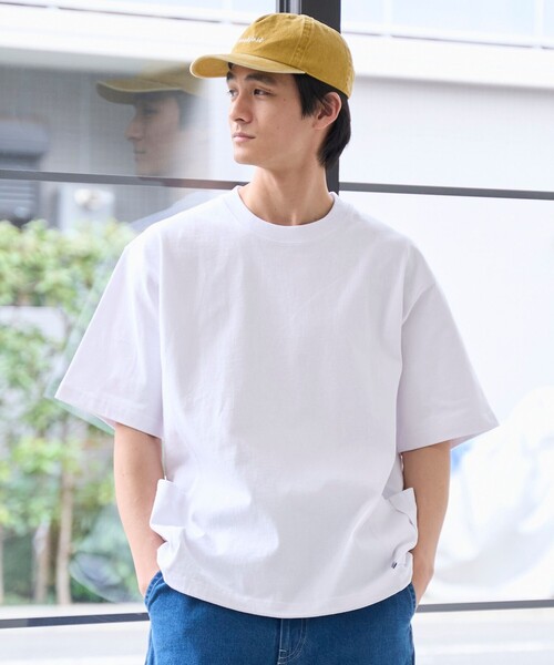 coen（コーエン）の「RepurヘビーコットンサイドポケットTシャツ【抗菌性、消臭性】（Tシャツ/カットソー・メンズ・ブラック/モカ/コバルトブルー/ホワイト・S/M/L/XL）」の8枚目の写真