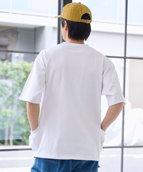 coen（コーエン）の「RepurヘビーコットンサイドポケットTシャツ【抗菌性、消臭性】（Tシャツ/カットソー・メンズ・ブラック/モカ/コバルトブルー/ホワイト・S/M/L/XL）」の10枚目の写真