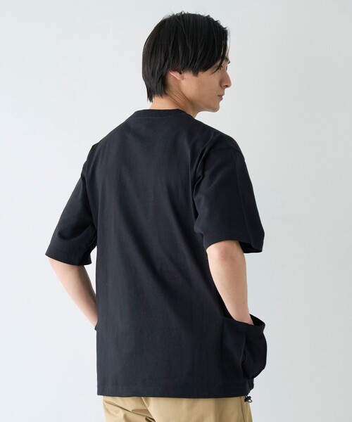 coen（コーエン）の「RepurヘビーコットンサイドポケットTシャツ【抗菌性、消臭性】（Tシャツ/カットソー・メンズ・ブラック/モカ/コバルトブルー/ホワイト・S/M/L/XL）」の16枚目の写真