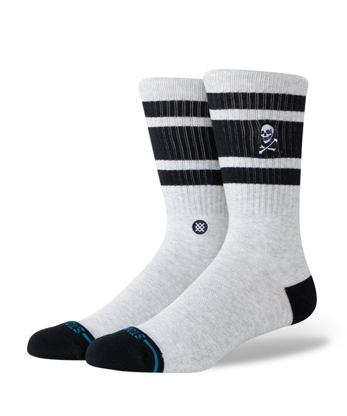 STANCE(スタンス)の「【STANCE/スタンス】BOYD SKULL CREW / ロゴクルーソックス / おしゃれなギフトに最適!(ソックス/靴下・メンズ・ヘザーグレー・LARGE)」の1枚目の写真